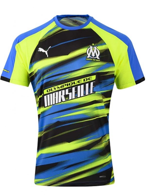 Olympique de Marseille maillot d'entraînement de football d'avant-match pour homme tenue de football verte haut chemise de sport 2025-2026